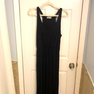 Black racer back maxi dress